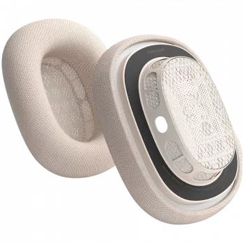 VONMÄHLEN Air Cushions ausinės AirPods Max, šampanės spalvos - aukštos kokybės baltojo proteino odos ir atminties putų keičiamos ausų pagalvėlės