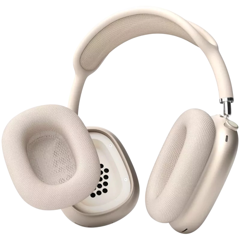 VONMÄHLEN Air Cushions ausinės AirPods Max, šampanės spalvos - aukštos kokybės baltojo proteino odos ir atminties putų keičiamos ausų pagalvėlės