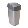 CURVER Flip Bin 45L šiukšlių kibiras Silver/Grey