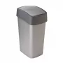 CURVER Flip Bin 45L šiukšlių kibiras Silver/Grey