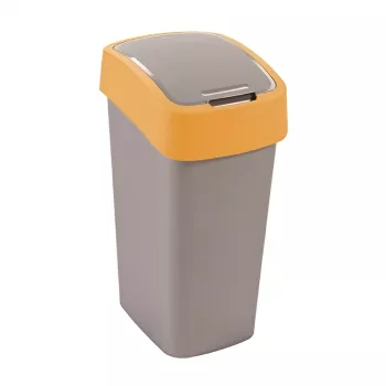 CURVER Flip Bin 45L šiukšlių dėžė, sidabrinė/geltona