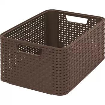 Curver Style Box M 38,6 x 28,7 x 17 cm tamsiai ruda dėžė su dangčiu