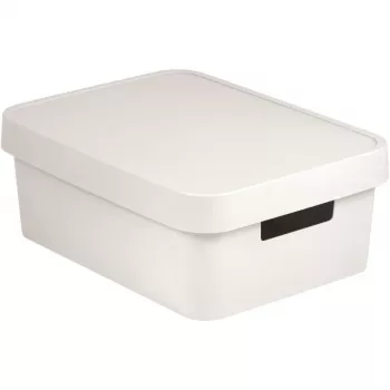 Curver Infinity Recycled 11L dėžė su dangčiu, balta