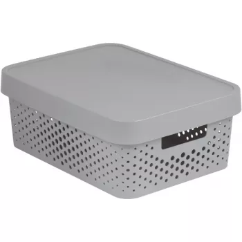 CURVER Recycled Infinity 11L daiktų dėžė 36x27x14 cm pilka