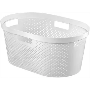 CURVER Infinity perdirbto plastiko skalbinių krepšys 40L 59x39x27cm baltas