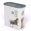 CURVER Pet Life šunų ir kačių maisto laikymo konteineris 2L, hermetiškas, permatomas su įvairių spalvų dangteliu