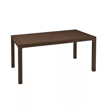 Keter Melody stačiakampis sodo stalas, rudos spalvos, UV apsauga, polipropileno derva, 6–8 vietų, be įrankių surenkamas