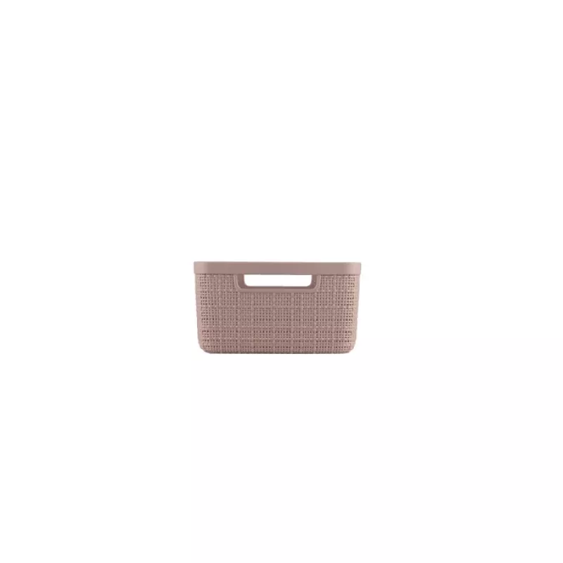 CURVER Basket Jute S 5L 27x20x11cm Pink - Natural Jute Storage Basket