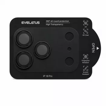 Evelatus Apple iPhone 18 Pro viso korpuso fotoaparato lęšių apsauga Premium juoda