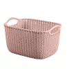 Curver Knit S stačiakampė laikymo pintinė 8L rožinė