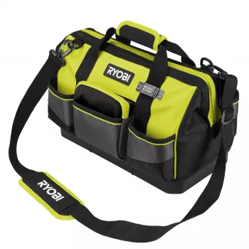RYOBI Small Tool Bag RSSSTB1 – patvarus poliesterio rankinių įrankių krepšys su peties diržu, žalias/juodas