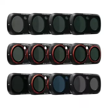 Freewell Insta360 Luna Ultra filtrų rinkinys (12 dalių) - magnetiniai greito keitimo ND, CPL, ND/PL, UV filtrai Insta360 X4
