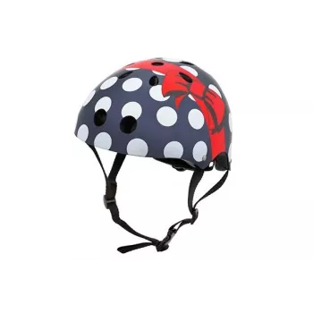Hornit Polka Dot vaikiškas dviračio šalmas 48-53cm su LED šviesa