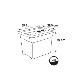 keeeper Crystalbox Cornelia dėžė su dangčiu, 24 L, permatoma, 39,5 x 29,5 x 30 cm