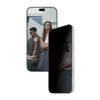 PanzerGlass PGS dvipusės privatumo apsauginė plėvelė, skirta Apple iPhone 18 Pro Max - itin platus prigludimas, grūdintas stiklas, deimantinis stiprumas, antibakterinė, SnapOn aplikatorius
