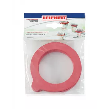LEIFHEIT atsarginiai guminiai tarpikliai, 6 vnt., 68x94 mm, skirti 1140 ml hermetiškiems stiklainiams
