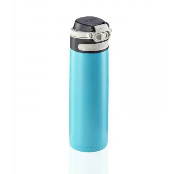 LEIFHEIT Thermos Flip 600ml šviesiai mėlyna vakuuminė termo gertuvė iš nerūdijančio plieno