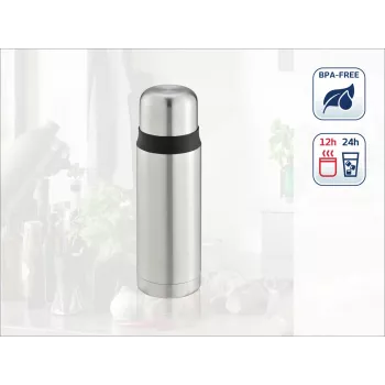 LEIFHEIT Thermos Coco 0,5L nerūdijančio plieno vakuuminė termo gertuvė, sidabrinė