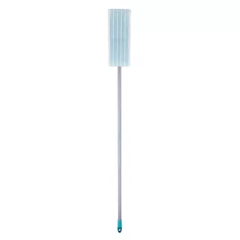 LEIFHEIT POWER CLEAN M Micro Duo plokščioji šluostė su teleskopiniu kotu, 33cm, žalia/balta/pilka