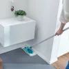 LEIFHEIT POWER CLEAN M Micro Duo plokščioji šluostė su teleskopiniu kotu, 33cm, žalia/balta/pilka