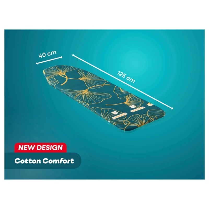 LEIFHEIT Cotton Comfort lyginimo lentos užvalkalas S/M 125x40 cm mėlynai baltos juostelės