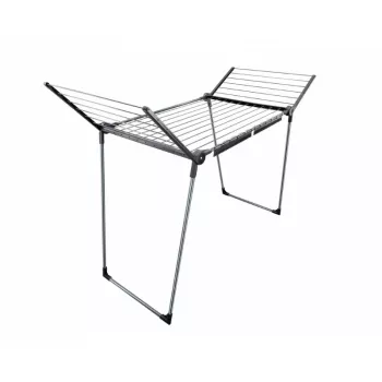 LEIFHEIT Pegasus 180 Solid Black skėtinė drabužių džiovykla, 18 m talpa, sulankstoma, nerūdijanti, vidaus/lauko