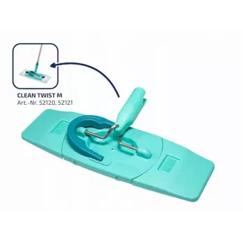 LEIFHEIT Clean Twist M Ergo Set – plokščioji šluostė su sukamuoju gręžtuvu, teleskopine rankena, mikropluošto antgaliu, 20 L kibiru