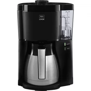 Melitta Look Therm 1025-12 juoda filtravimo kavos virimo aparatas su termos ąsočiu, 1000 W, 8 puodeliai