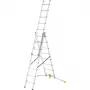 HAILO Kombinuotos kopėčios HobbyLOT aliumininės 2x8 + 1x9 laipteliai