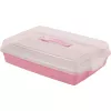 CURVER Stačiakampė torto transportavimo dėžė 45x29,5x11,1 cm, rožinė