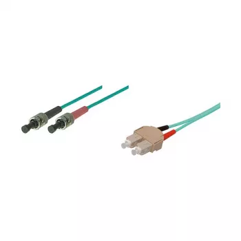Good Connections SC/ST Duplex OM3 daugiamodis šviesolaidinis pataisos kabelis, 50/125µm, LSZH, 2m, akvamarino spalvos