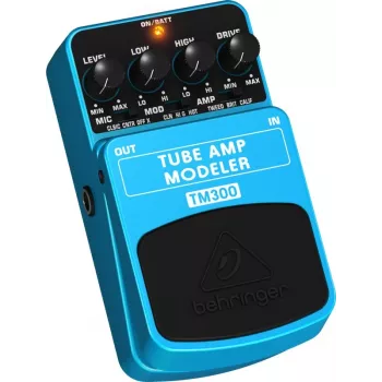 Behringer TM300 Tube Amp Modeler efektų pedalas elektrinei gitarai, mėlynas/juodas