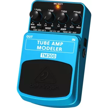 Behringer TM300 Tube Amp Modeler efektų pedalas elektrinei gitarai, mėlynas/juodas