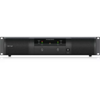 Behringer NX6000 Class D galios stiprintuvas 2 x 3000W prie 4 omų su DSP, juodas