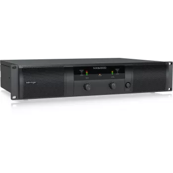 Behringer NX6000 Class D galios stiprintuvas 2 x 3000W prie 4 omų su DSP, juodas