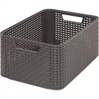 CURVER Style M dėžė laikymui 38,6x28,7x17 cm tamsiai pilka su vytelių efektu 18L