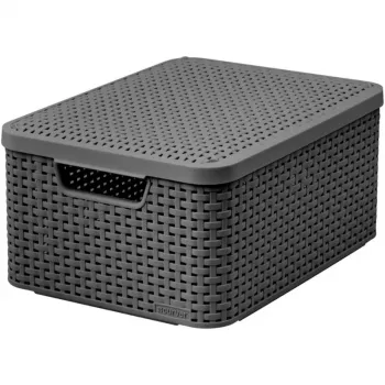 Curver Style M dėžė su dangčiu, 21,5L, tamsiai pilka, 39,3x29,3x18,7cm