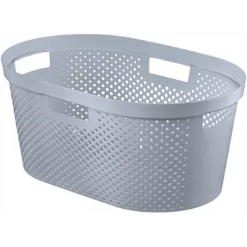 CURVER Infinity perdirbto plastiko skalbinių krepšys 40L 59x39x27cm pilkas
