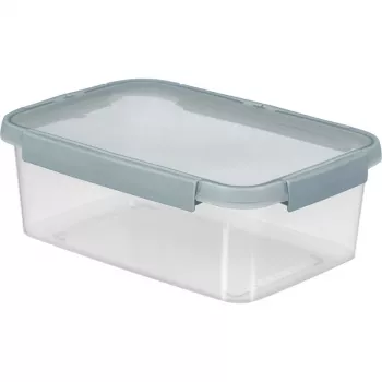 CURVER Smart Eco Fresh stačiakampė maisto laikymo dėžė 5L, permatoma su žaliu dangteliu