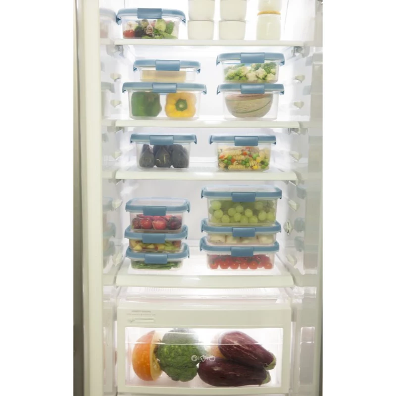 CURVER Smart Eco Fresh stačiakampė maisto laikymo dėžė 5L, permatoma su žaliu dangteliu