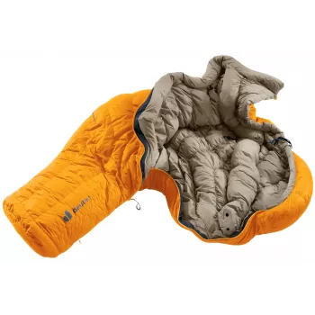 DEUTER Astro Pro 600 -12°C/10°F Magma-Titanium miegmaišys su kairiuoju užtrauktuku, pūkinis