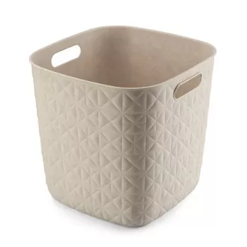 CURVER Softex kvadratinis daiktų krepšys 15L, kreidinės baltos spalvos, 27,9x27,9x26,9cm