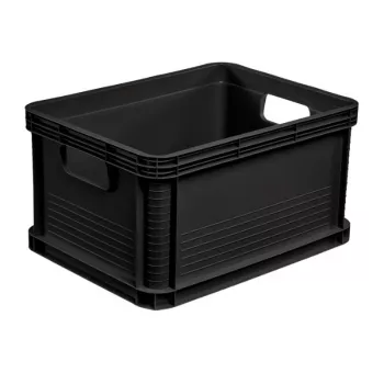 KEEEPER Robert 20L Euro konteineris, 400 x 300 x 220 mm, grafito spalvos, maksimali apkrova 30 kg, sukraunamas, tinkamas maistui