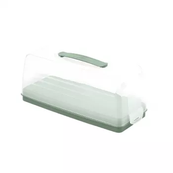 CURVER Smart To Go stačiakampė torto transportavimo dėžė 35,5 x 15 x 14,2 cm, žalia