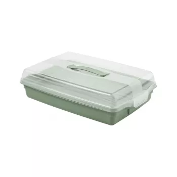 Curver stačiakampė torto transportavimo dėžė 45x29,5x11,1 cm, žalia