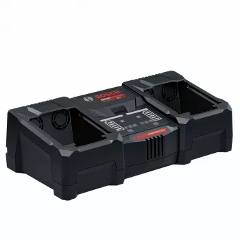 Bosch EXAL18V2-320 (C) dviejų lizdų greitasis įkroviklis 18V Li-ion baterijoms, 16A, Active Air Cooling, Bluetooth-ready