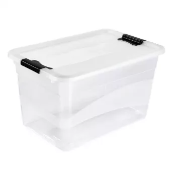 keeeper Crystalbox Cornelia 52L permatoma laikymo dėžė su užsegamu dangteliu