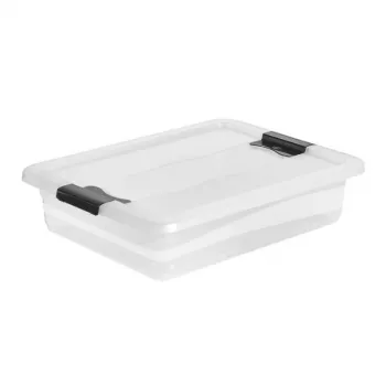 keeeper Crystalbox Cornelia maisto laikymo dėžė su dangteliu, 7 L, permatoma, polipropilenas, maistui saugi, sudedama į kaminą, 39,5 x 29,5 x 9,5 cm