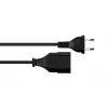 Kabelmeister SK0300-S010 prailginimo kabelis su Type C kištuku ir Euro lizdu, 1 m, 0,75 mm², juodas