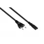 Kabelmeister Euro maitinimo laidas Type C į C7 Figure-8, 0,5m, juodas, 0,75mm²